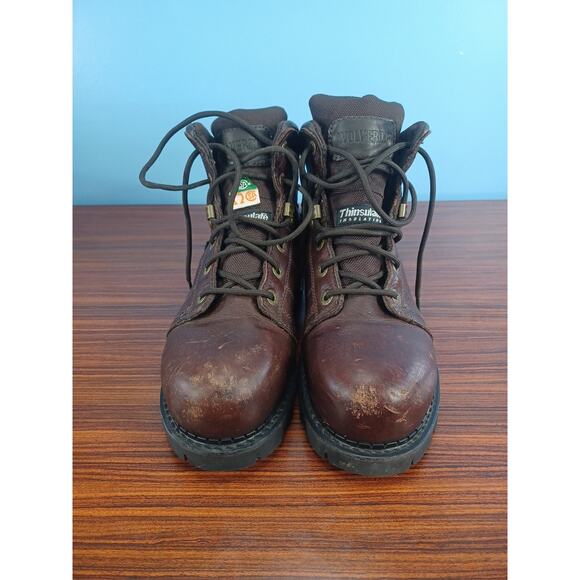 Wolverine Guardian CSA Steel Toe Work Boots Size 10 Oil Resistant Dark Brown